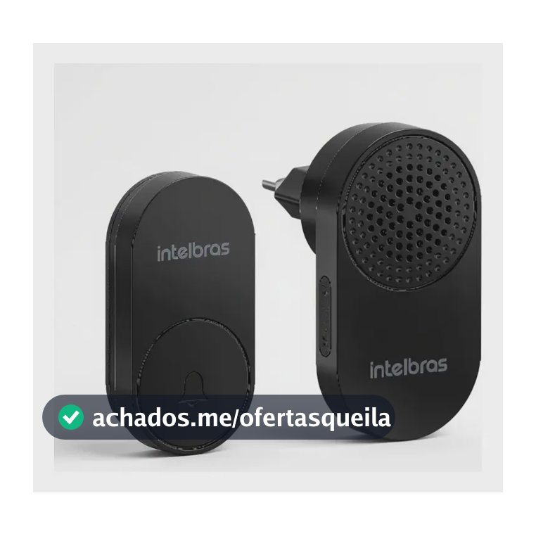 Campainha Intelbras Cik 102 Sem Fio Não Precisa De Bateria ! Preto