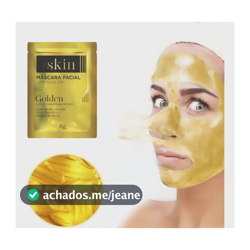 10 Saches Mascaras Faciais Golden +skin Ouro 24k Hialuronico Tipo de pele Todas