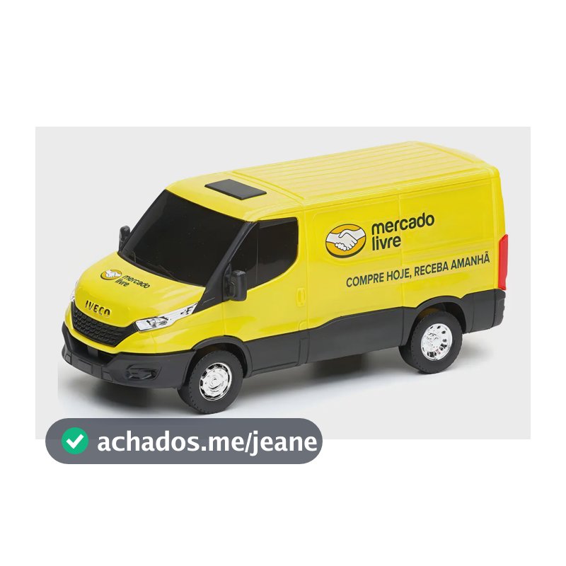 Brinquedo Miniatura Van De Entregas Mercado Livre Amarelo
