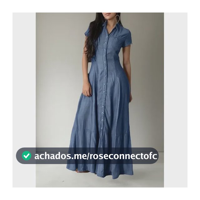Vestido Feminino Gola Jeans