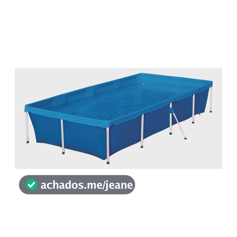 Piscina Retangular Estrutura De Ferro Standard 3000 L - Mor