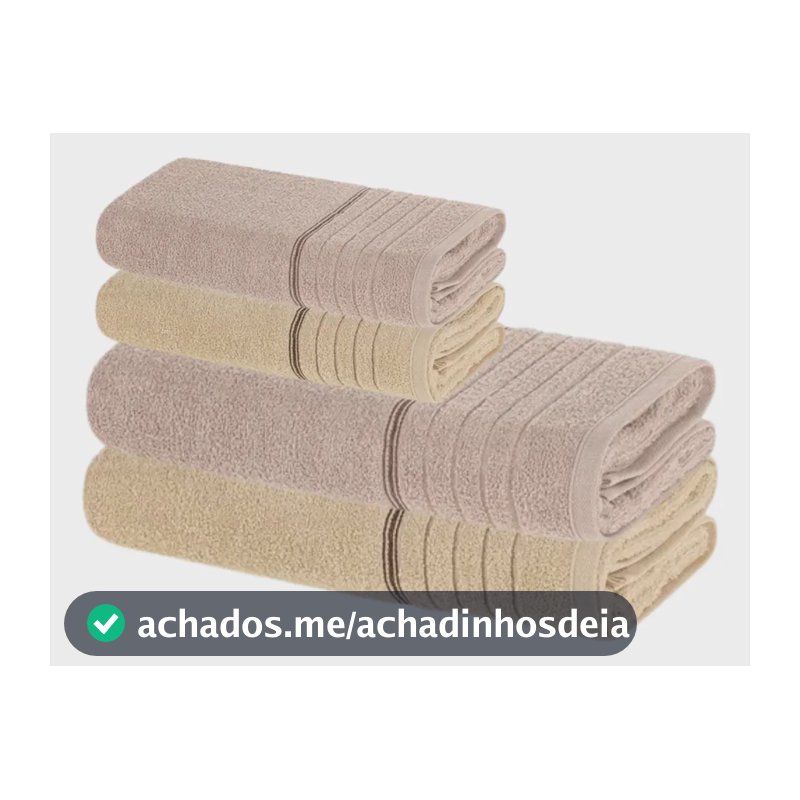 Jogo de Toalhas 4 Pçs Fio Cardado 100 Algodão Softmax Bressan Karsten