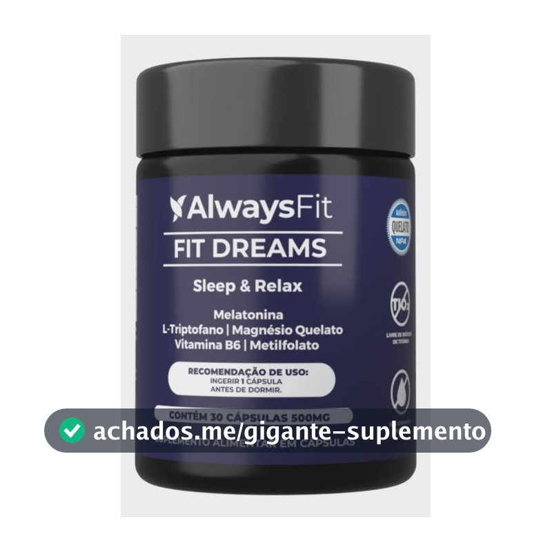Fitdreams Alwaysfit | Melatonina + Vitaminas |  30 Cápsulas Sem Sabor