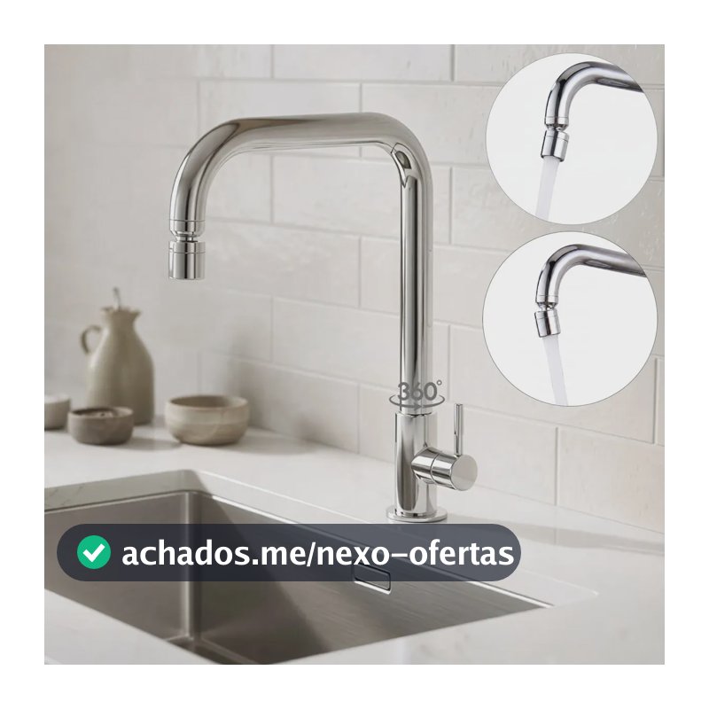 Torneira para Cozinha Cromado Pia Doméstica Água Fria Durável Brilhante Pode Girar