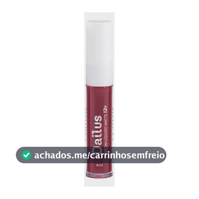 Batom Líquido Dailus Matte 12h Alta Pigmentação Malva