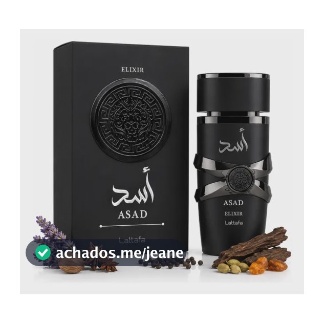 Perfume Árabe Asad Elixir Lattafa 100ml Original Nota Fiscal