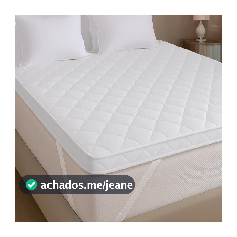 Pillow Top Queen Espuma D33 Hipoalergênico 158x198x5cm Cor Branco Desenho do tecido Liso