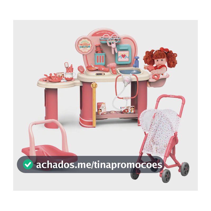 Bancada Infantil Doutora Com Carrinho E Boneca Maxi Baby