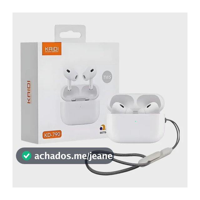 Fones De Ouvido Sem Fio Kaidi Kd-790 Bluetooth Branco Academia Antiruído