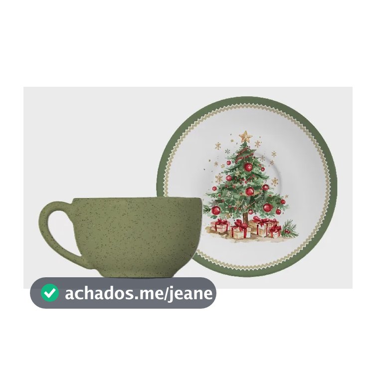 Jogo 6 Xícaras De Chá Natal Coup Alleanza Aconchego 1ª Linha