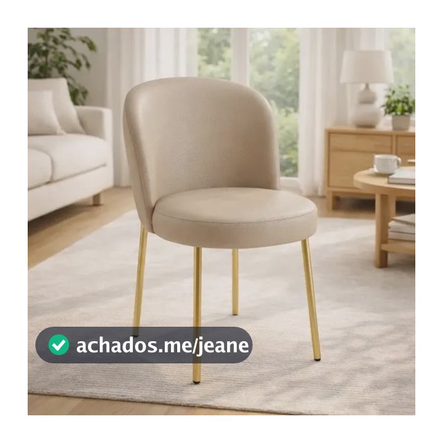 Cadeira Para Sala De Jantar Estar Recepção Elegance Corino