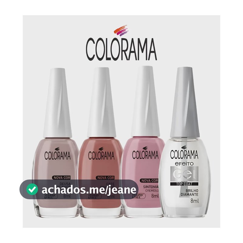 Esmalte Colorama Tons Rosa Queimado + Gel 10 Dias Esmaltes Atacado