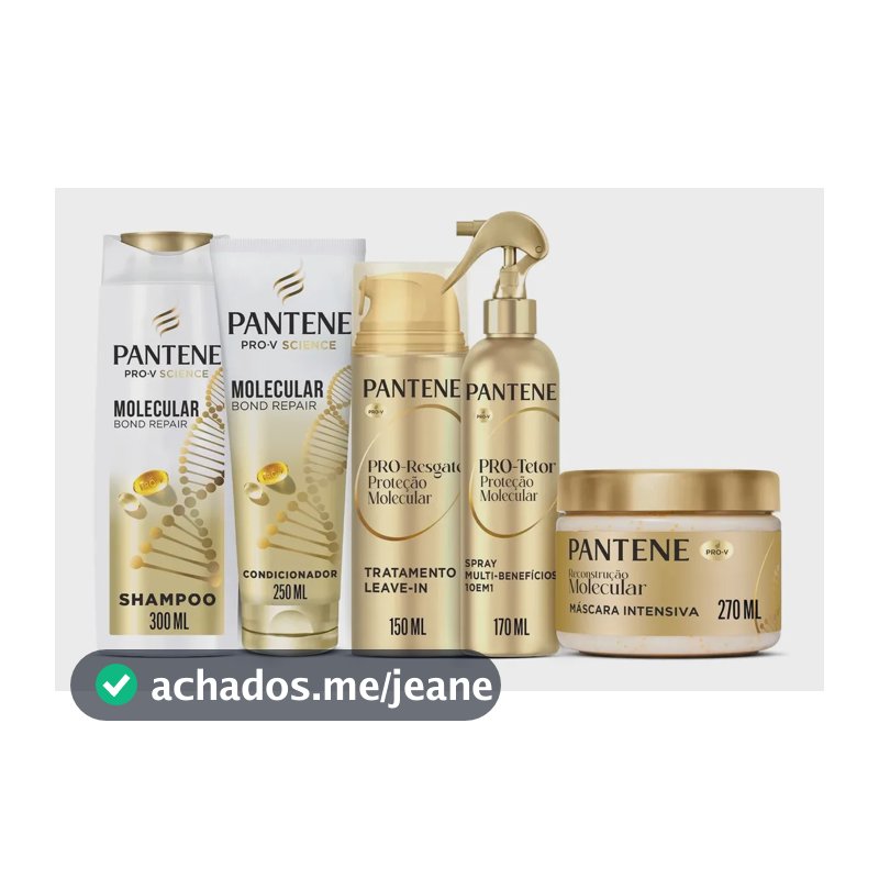 Kit Pantene Bond Repair - Shampoo + Condicionador + Máscara + Leave-In + Spray