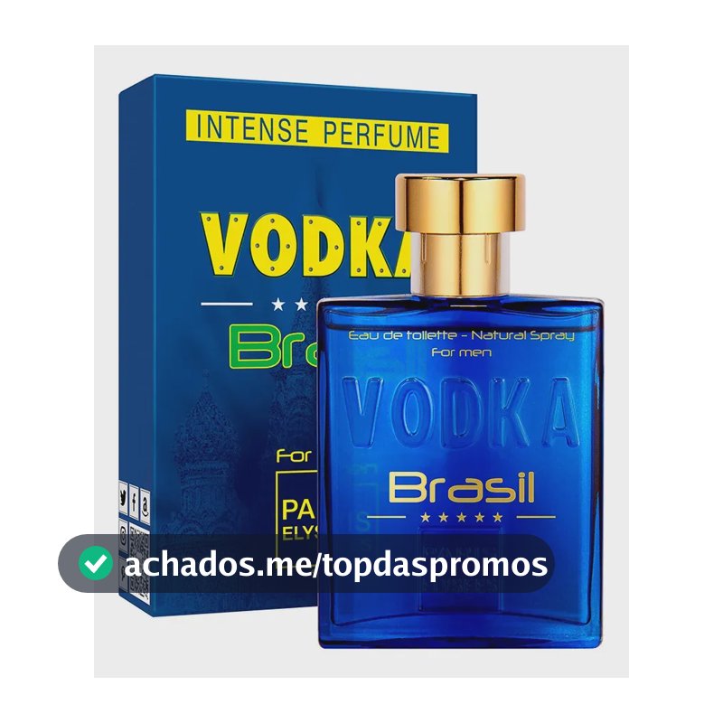 Perfume Vodka Brasil Azul Paris Elysees Masculino Intense 100ml