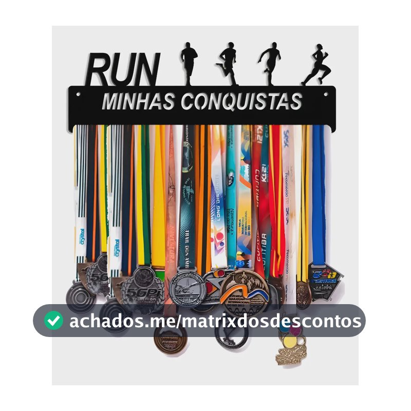 Porta Medalhas Corrida De Rua Masculino Suporte Medalhas Preto