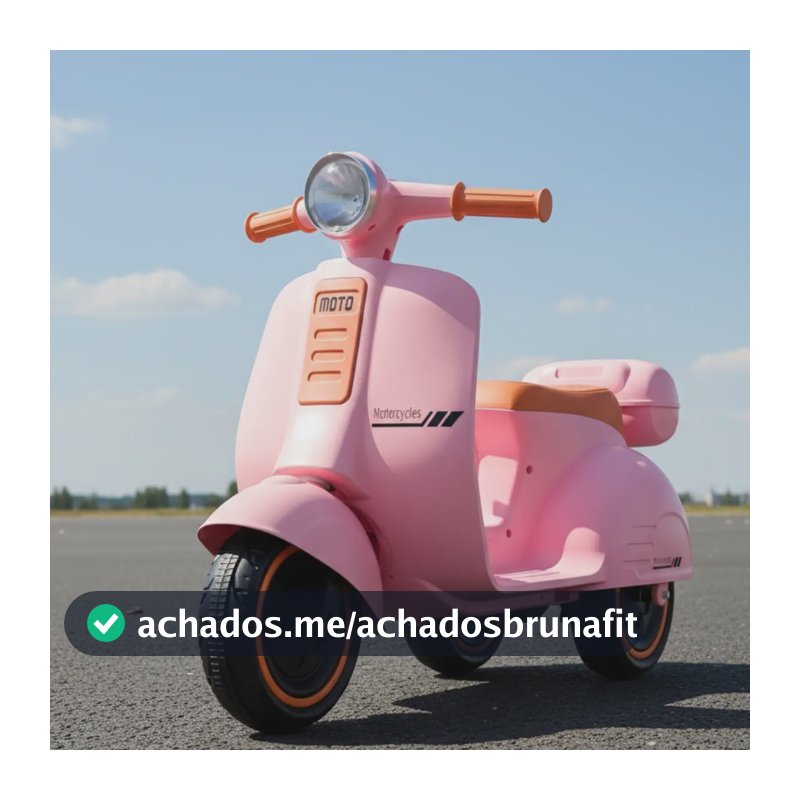 Mini Scooter Moto Elétrica Frente E Ré Bateria 6v Som E Luz Cor Rosa Voltagem Do Carregador 127/220v