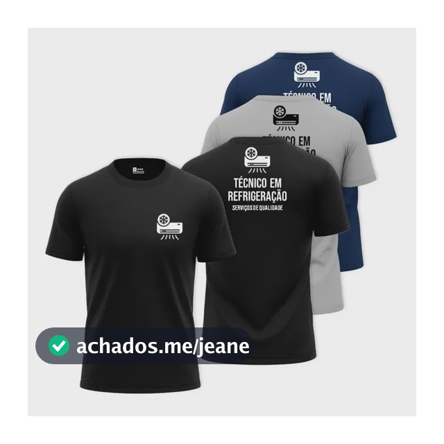 Kit C/ 3 Camisas Técnico Em Refrigeração Uniforme Profissão