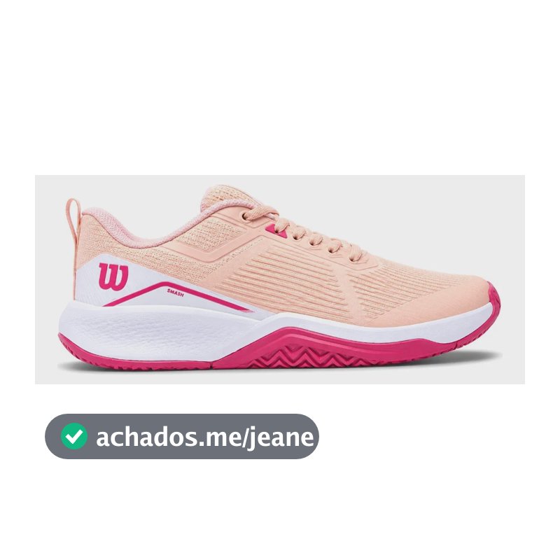Tenis Wilson Smash Feminino All Court Tênis Para Tennis Pessego Branco E Pink Lisa 34 Br
