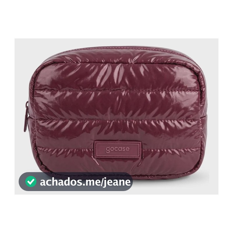 Necessaire Puffer Básica Gocase Vinho