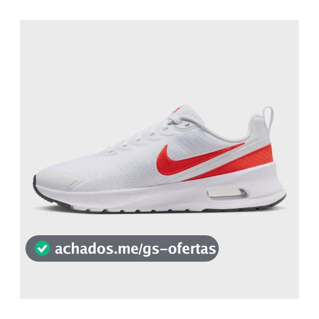 Tênis Nike Air Max Nuaxis Masculino Branco/vermelho 37 Br