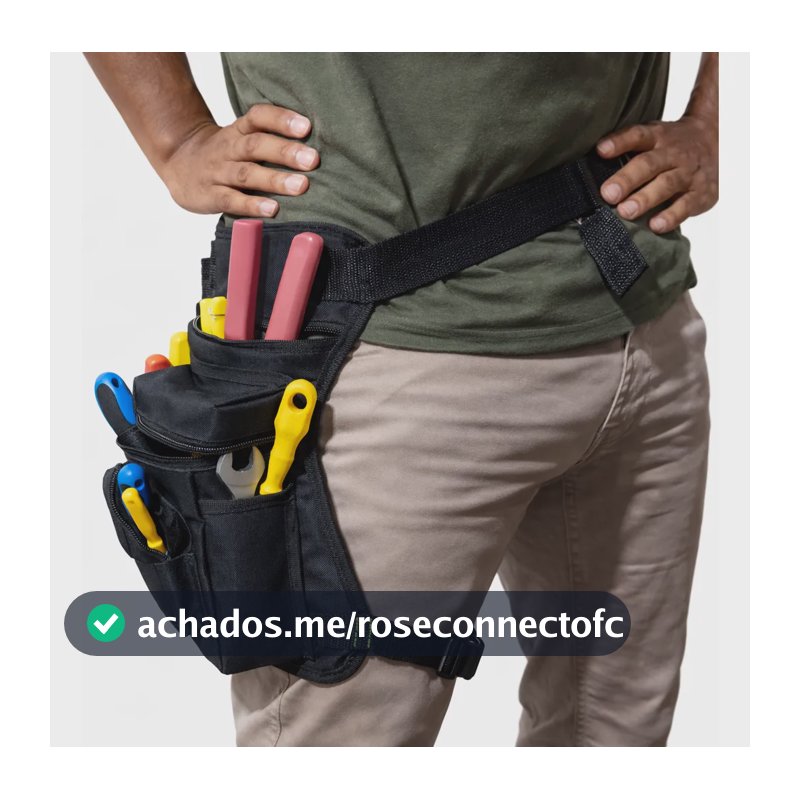 Pochete Cartucheira De Perna Para Ferramentas Solze Preto Preto