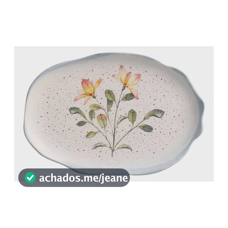 Travessa Pequena Azul Botanica cor branco Scalla