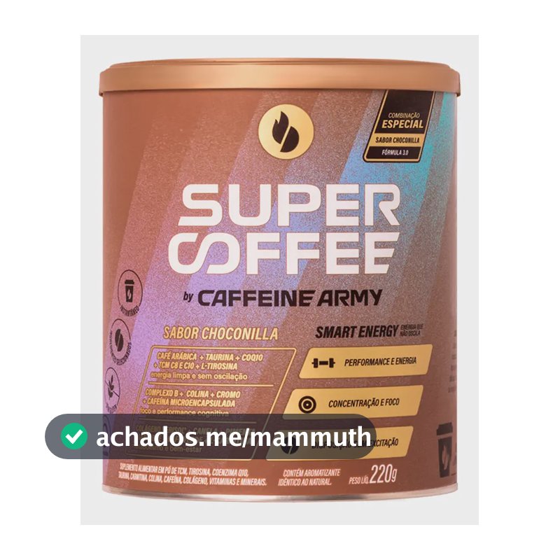 Supercoffee 3.0 Size (220g) Energia/foco - Caffeine Army Sabor Choconilla