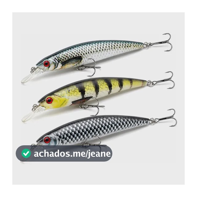 Kit 3 Iscas Artificiais 11cm 13g Tucunaré Traira Robalo Kit 3 Peças