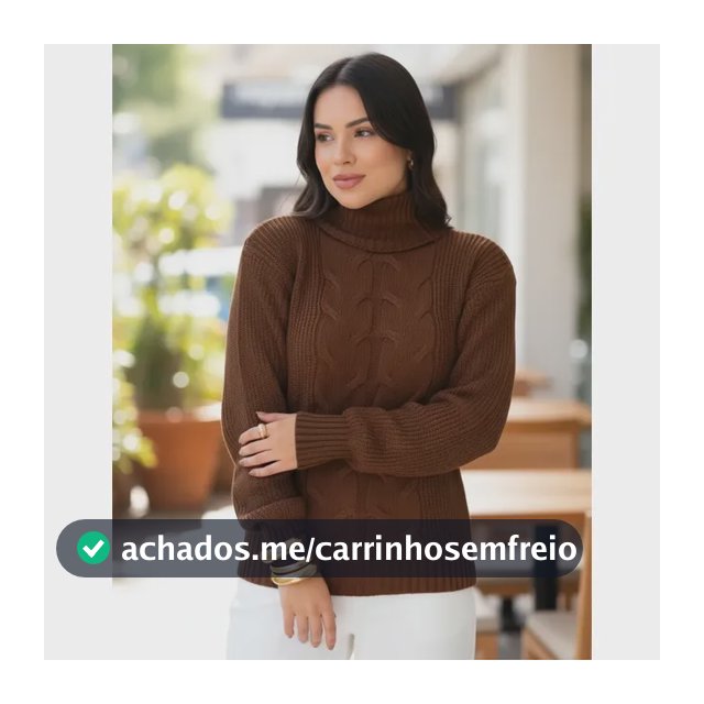 Sueter Gola Alta Pullover Feminino Blusa Tricot Lã Elegante