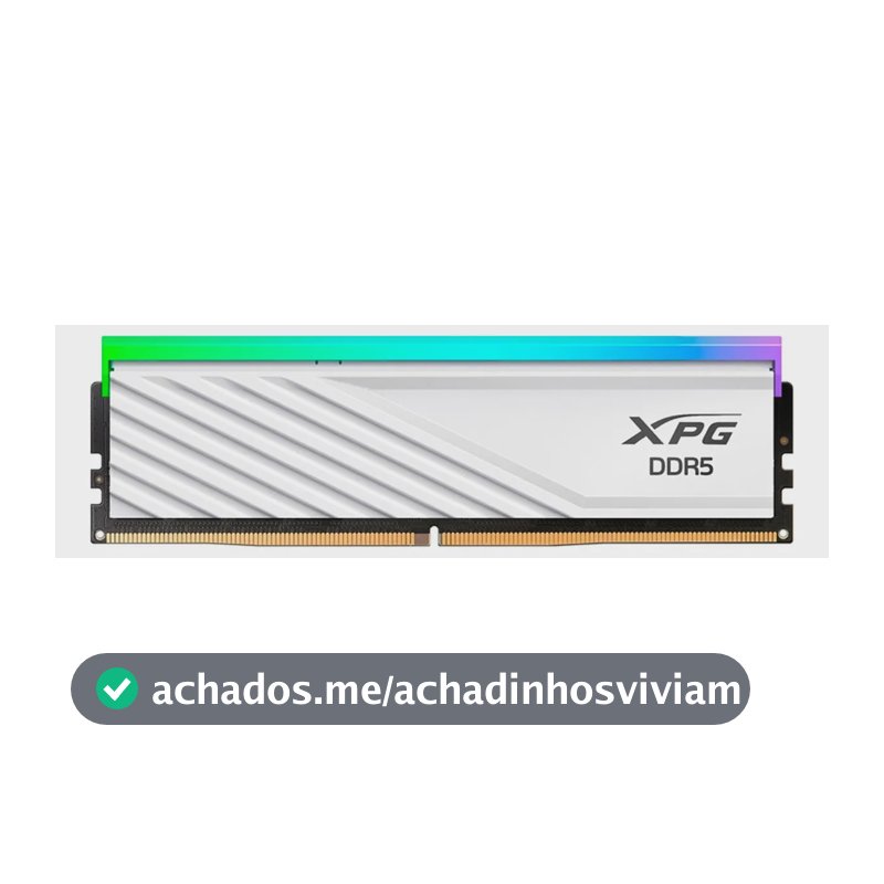 Memória Ram Adata Lancer Blade Ddr5, 6000 Mhz, 16 Gb Branca