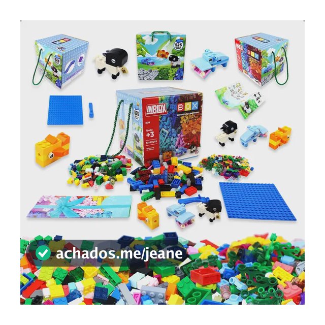 Kit Blocos De Montar Inblox 525 Peças Animais/carros Unotoys