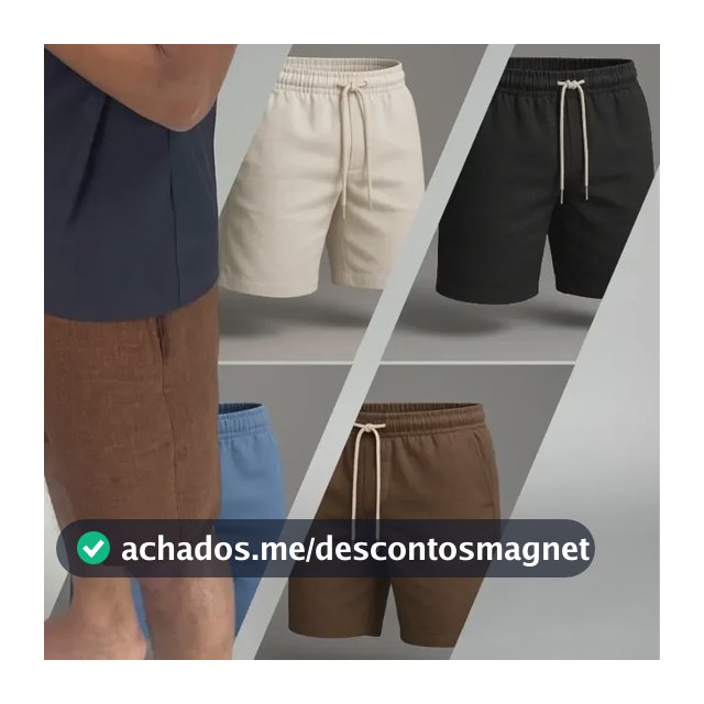 Shorts Linho Masculino Premium Bermuda Mauricinho Praia