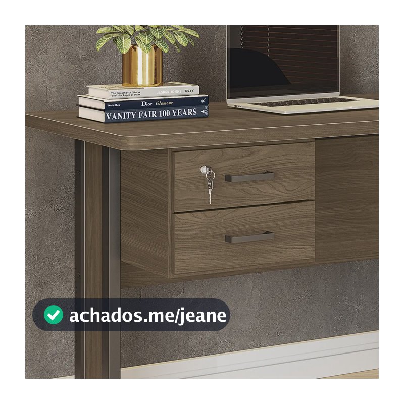 Gaveteiro De Mesa 2 Gavetas Com Chave Versatile Munique