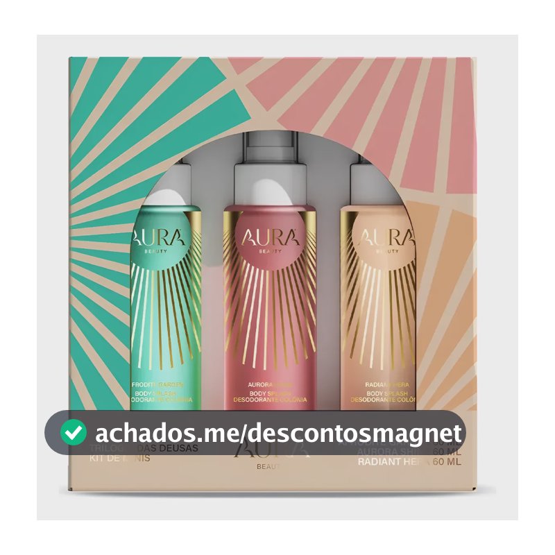 Kit 3 Body Splash Aura Jade Picon Trilogia Deusas 60ml Cada