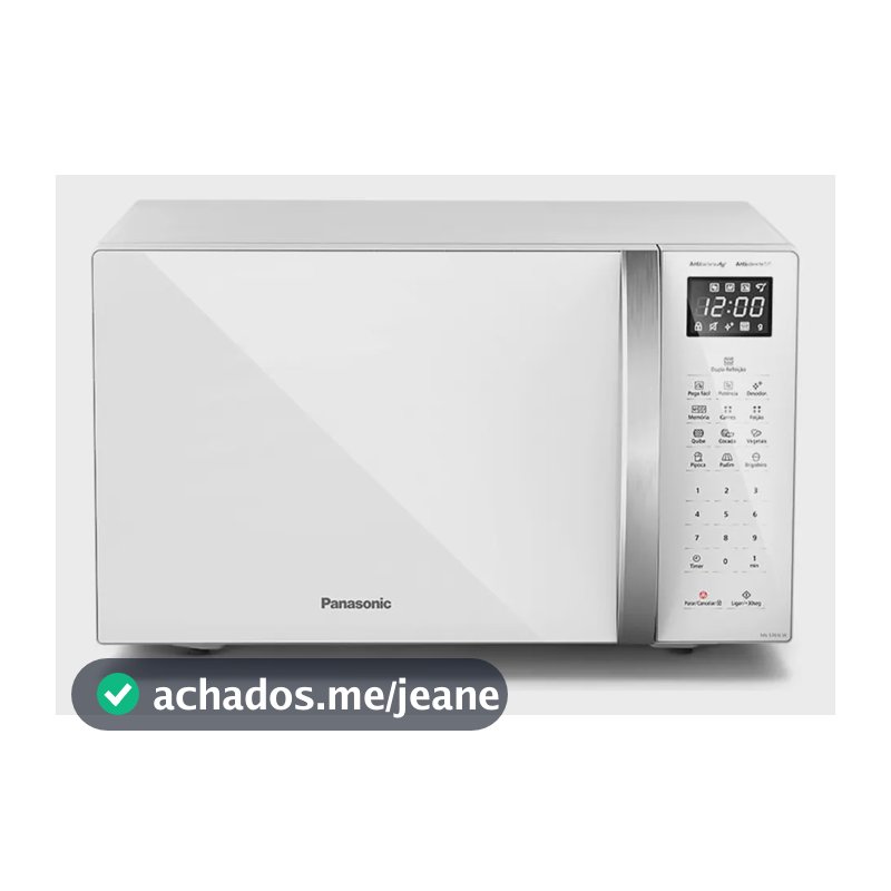 Microondas Panasonic Dupla Refeição 34l Branco Nn-st65lwru