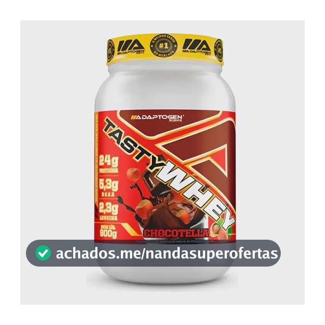 Tasty Whey Pote 900g Chocotella Adaptogen Science Choconilla