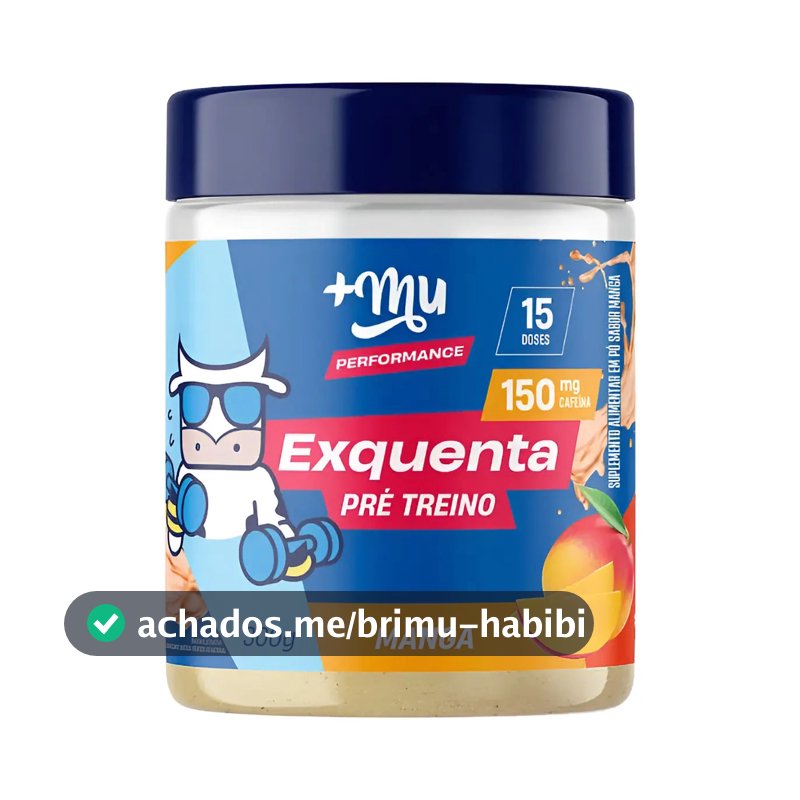 Exquenta Pré Treino Mais Mu Sabor Manga com Cafeína 300g