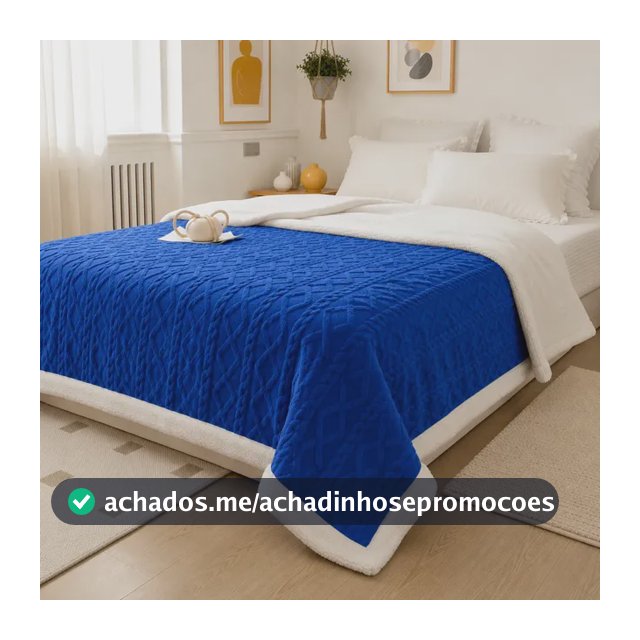 Cobertor Manta De Casal 2,00x1,80 Canelada Sherpa Cores