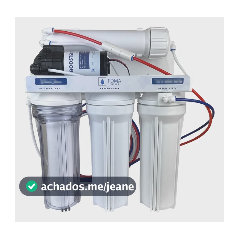 Filtro Osmose Reversa+deio +bomba Pressurizada 100gpd C/ Nfe N/a