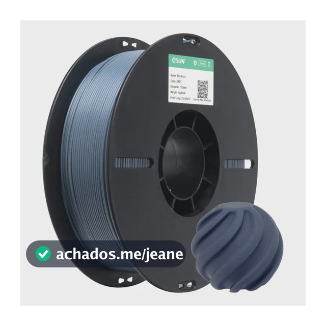 Filamento de Impressão 3D eSun PLA Basico 1.75mm 1kg Cinza