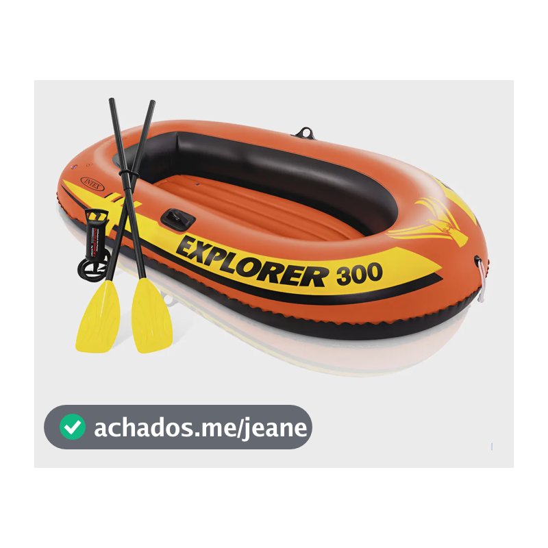 Barco Bote Inflável Explorer 300 Remos E Bomba Manual Intex