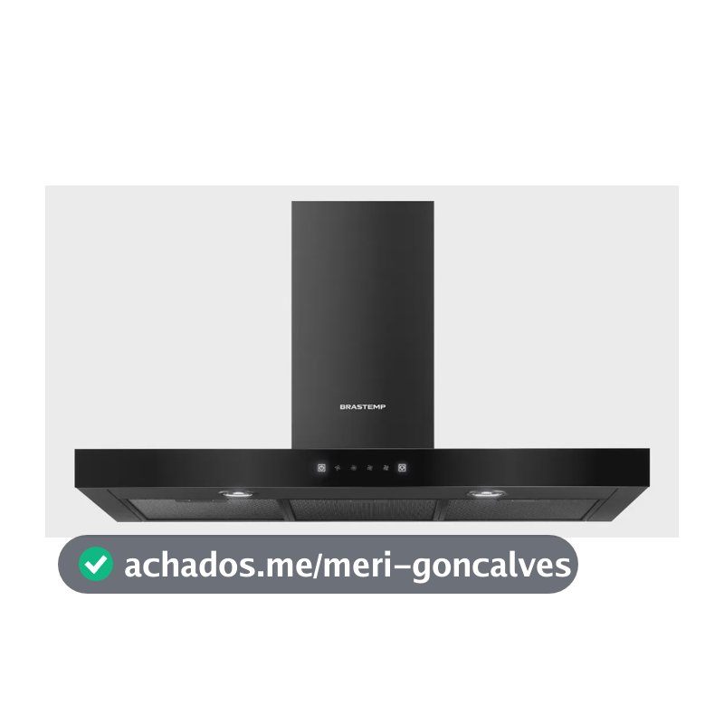 Coifa Brastemp Inox 5 E 6 Bocas Com Timer Autodesligamento Preto 127v