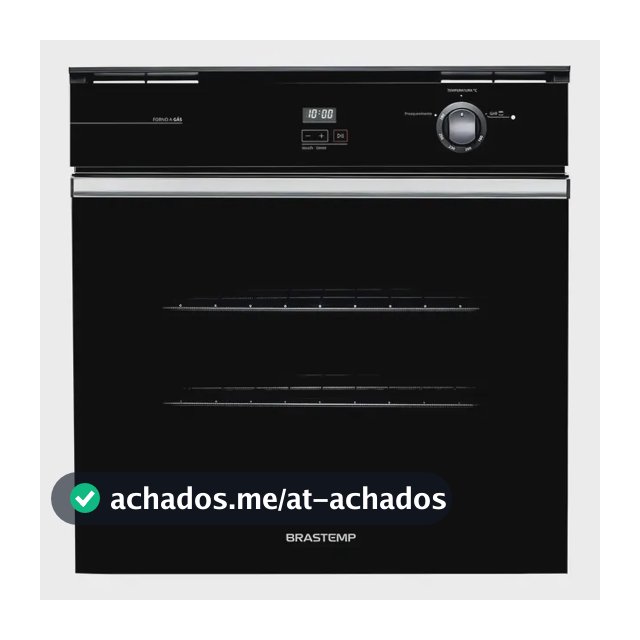 Forno de Embutir a Gás Brastemp 78L Preto Grill - BOA84AE