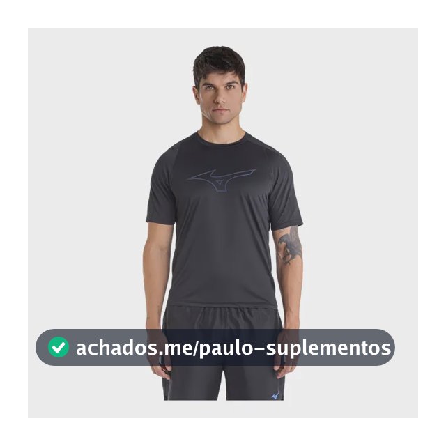 Camiseta De Corrida Mizuno Run Easy 5 Masculina Preto M
