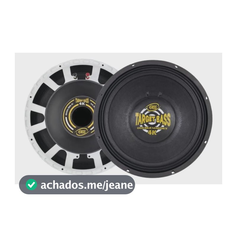 Woofer Eros 2000 Rms Target Bass 4.0 15 Polegadas Target 4k Branco