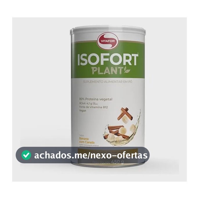 Isofort Plant Banana Com Canela 450g Vitafor