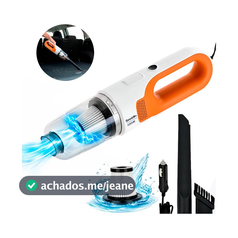 Aspirador De Pó Automotivo Portátil Potente 180w Com Filtro Hepa E Cabo De 4,0m Para Carro Caminhão Caminhonete