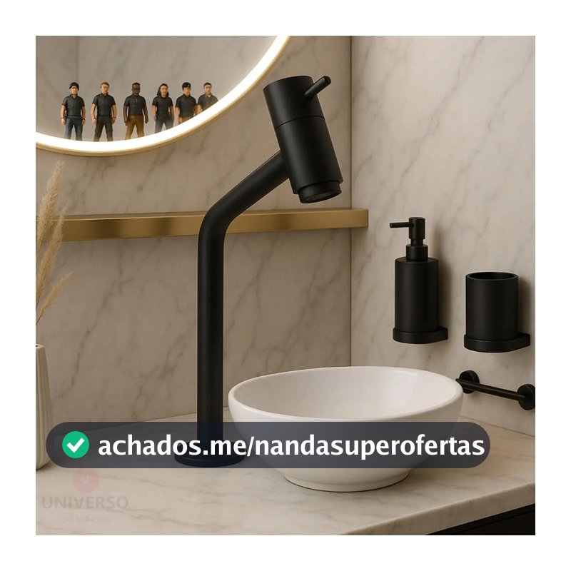 Universo Das Torneiras Torneira Banheiro Alta Preta Fosco Lavatório Cuba Pia Bica Alta M2023 Universo Das Torneiras