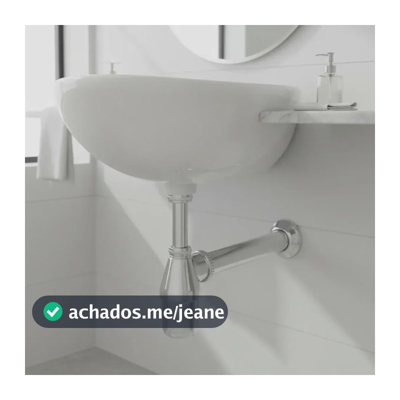 Sifão Copo Cromado Ajustável Para Lavatório 100% Metal 1 1/2 Cromado