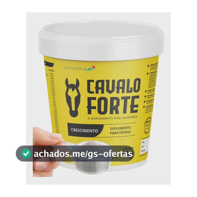 Suplemento Cavalo Forte Crescimento 1kg Com Lisina Potro 3anos